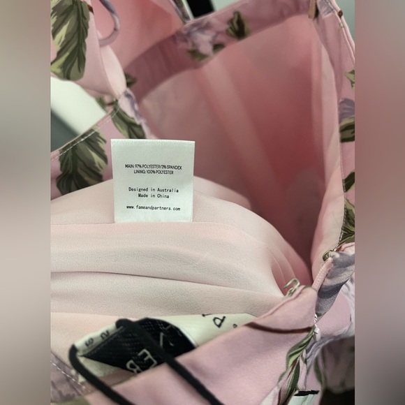 Fame&Partners Women Pink Floral Wide-Leg Halter Cross-Back Jumpsuit - Picture 10 of 10